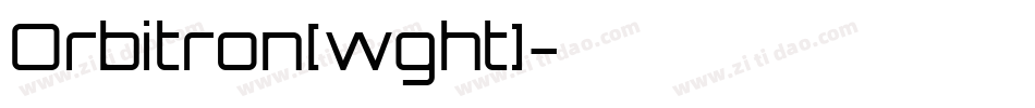 Orbitron[wght]字体转换